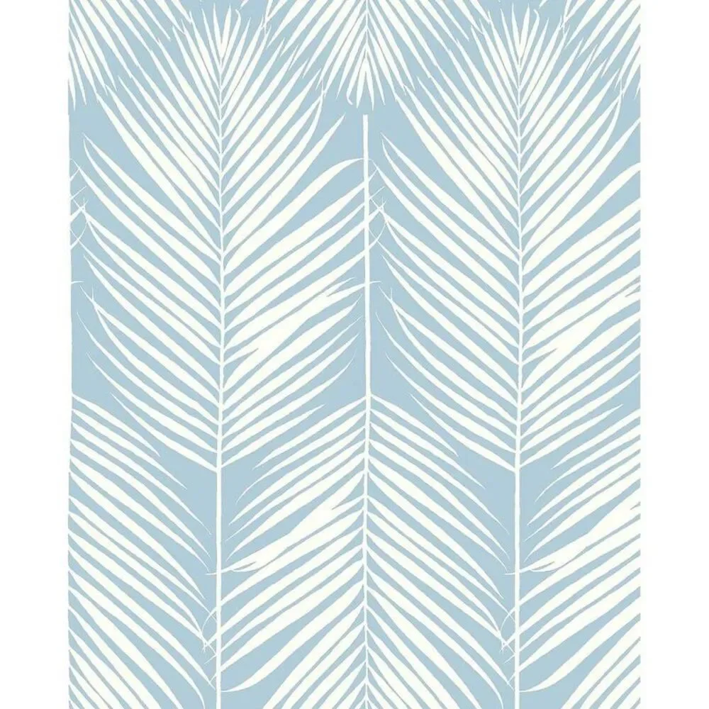 Palm Silhouette Peel & Stick Wallpaper Light Blue - 30.75 Sq Ft